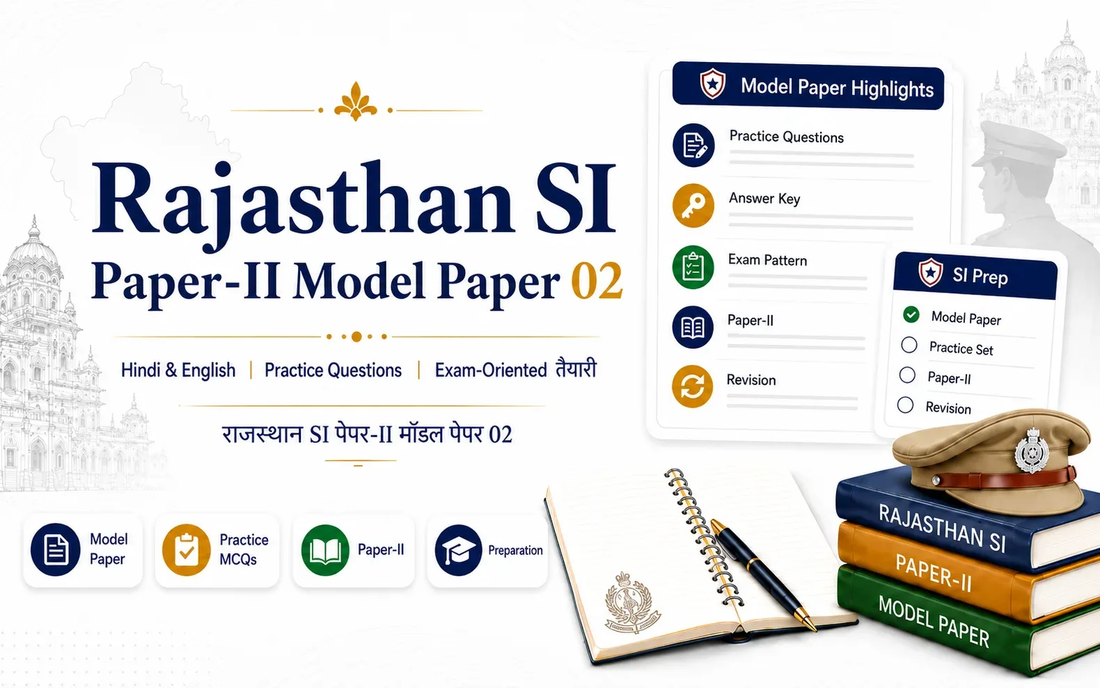 Rajasthan SI Paper-II Model Paper 02 (GK & GS)