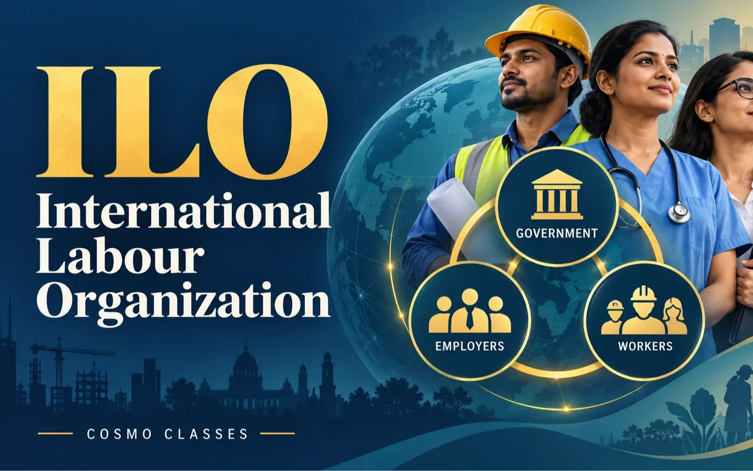 ILO: International Labour Organization और सरकार, नियोक्ता व श्रमिकों का त्रिपक्षीय सहयोग