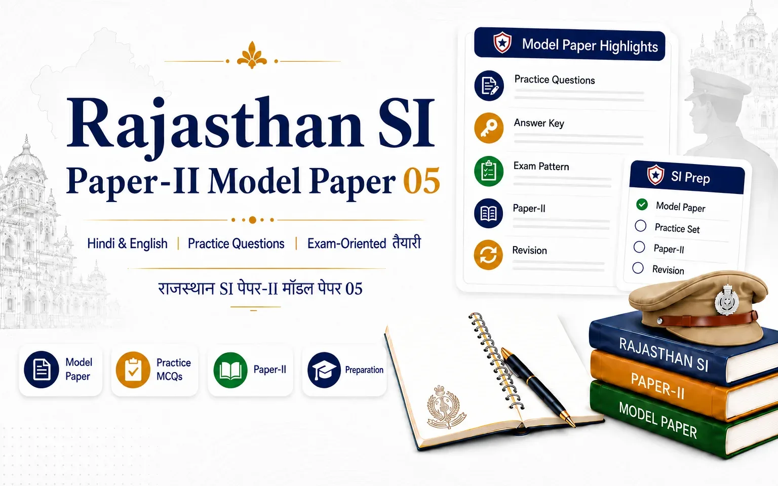 Rajasthan SI Paper-II Model Paper 05 GK & GS Free Mock Test 2026 - Cosmo Classes