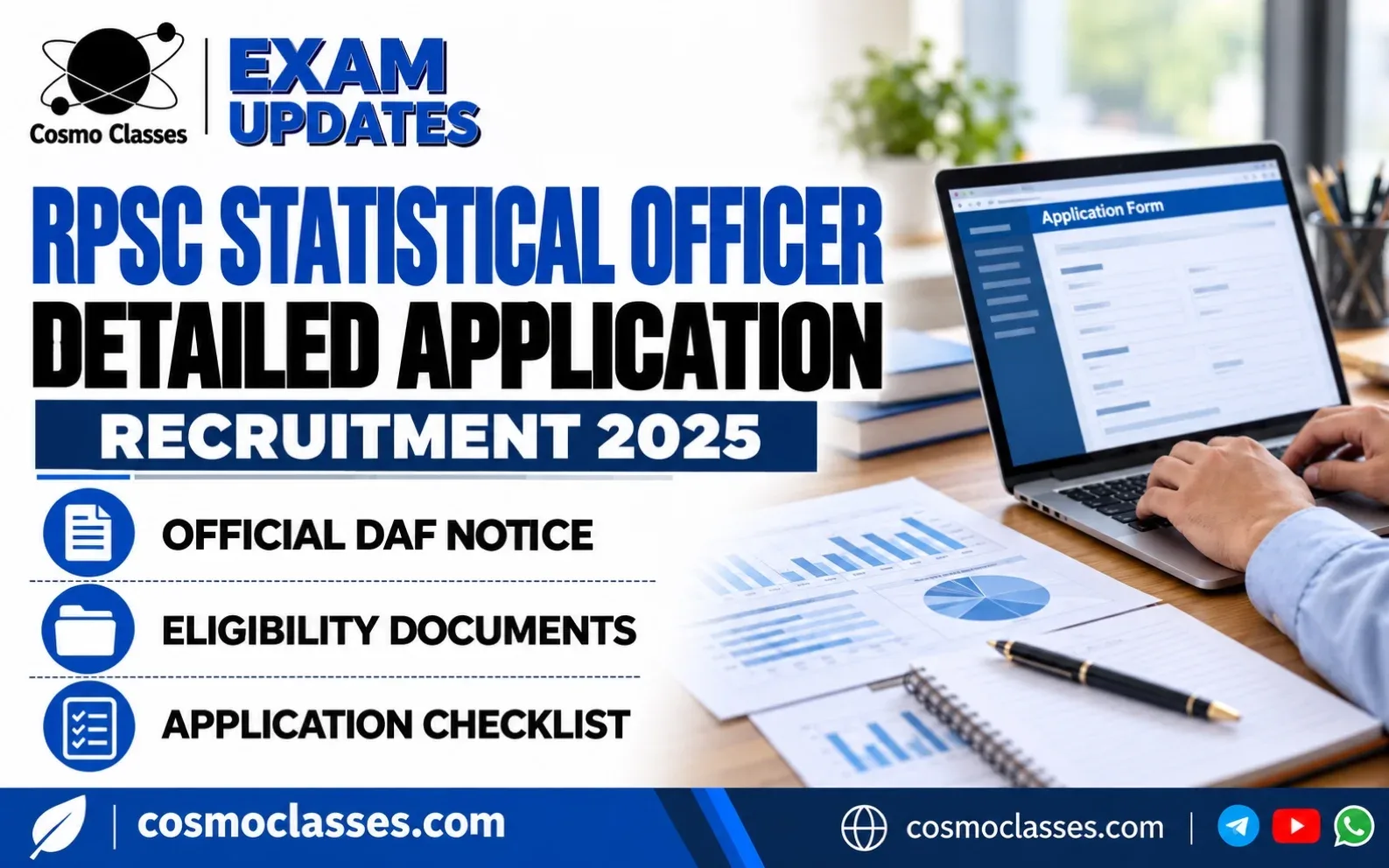 RPSC Statistical Officer DAF 2025: Detailed Application Notice — Cosmo Classes illustrated exam update