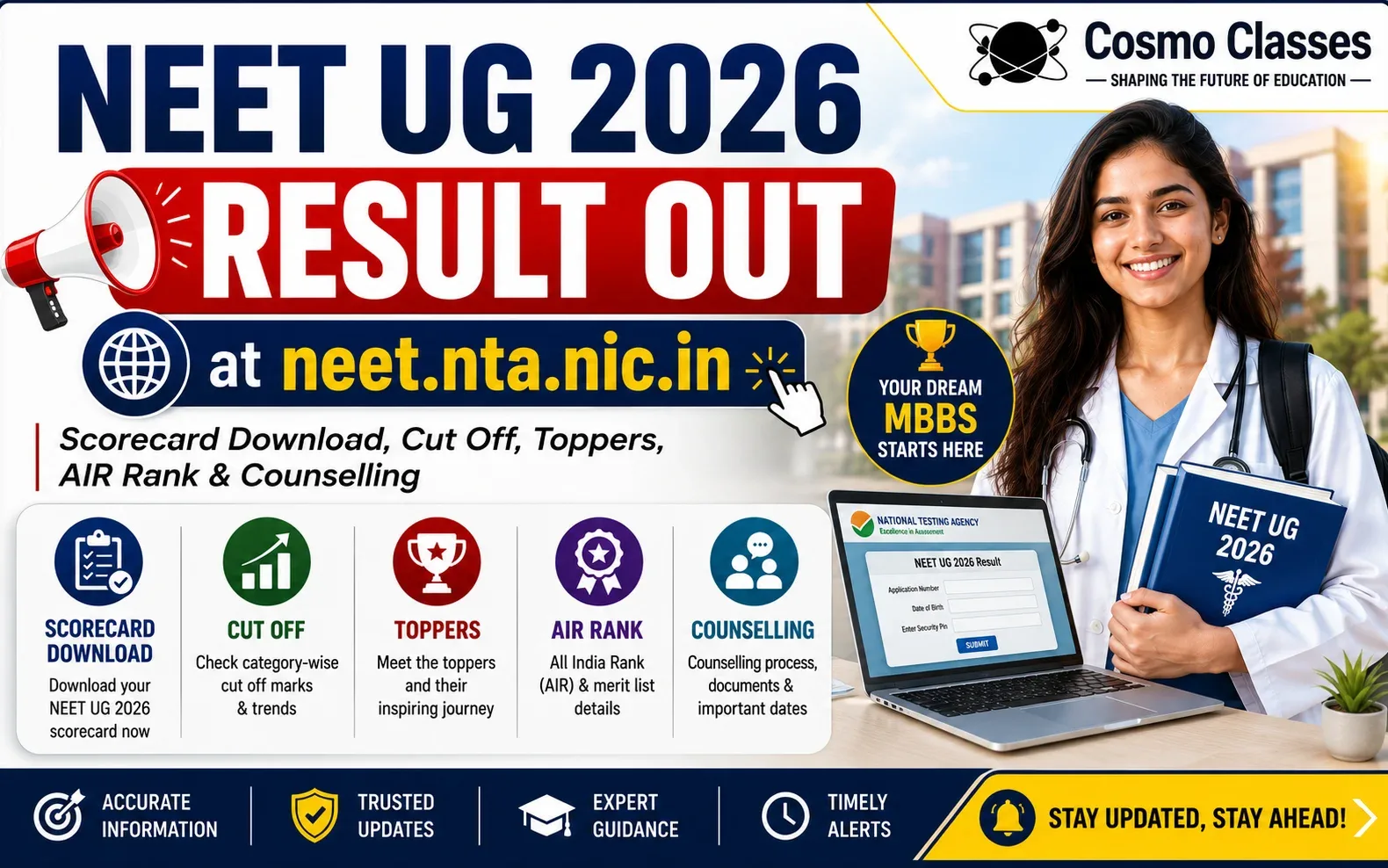 NEET UG 2026 Result Cosmo Classes