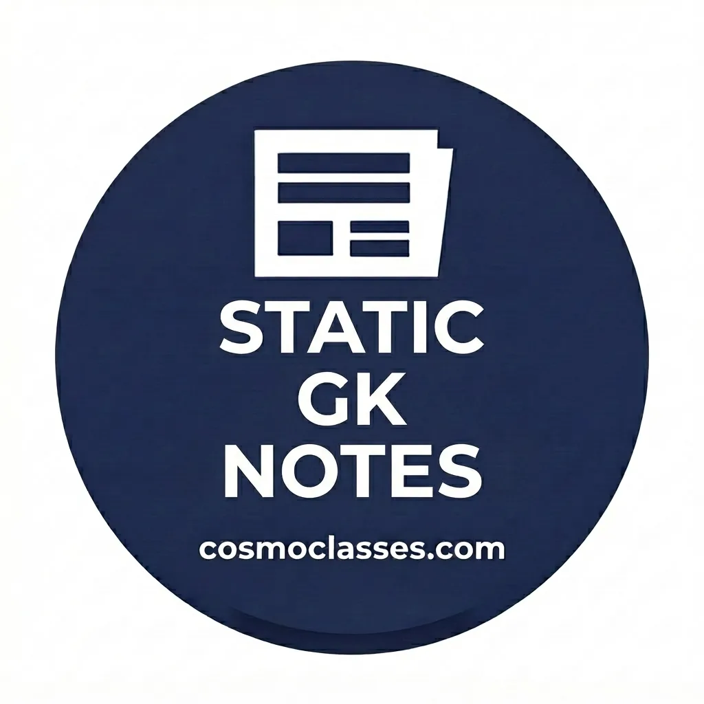 Cosmo Classes का लोगो — Static GK Notes